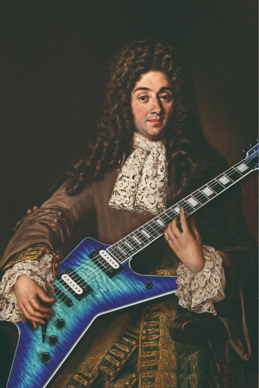 Guitare 4-historical, print-Print-30 x 40 cm-BLUE SHAKER