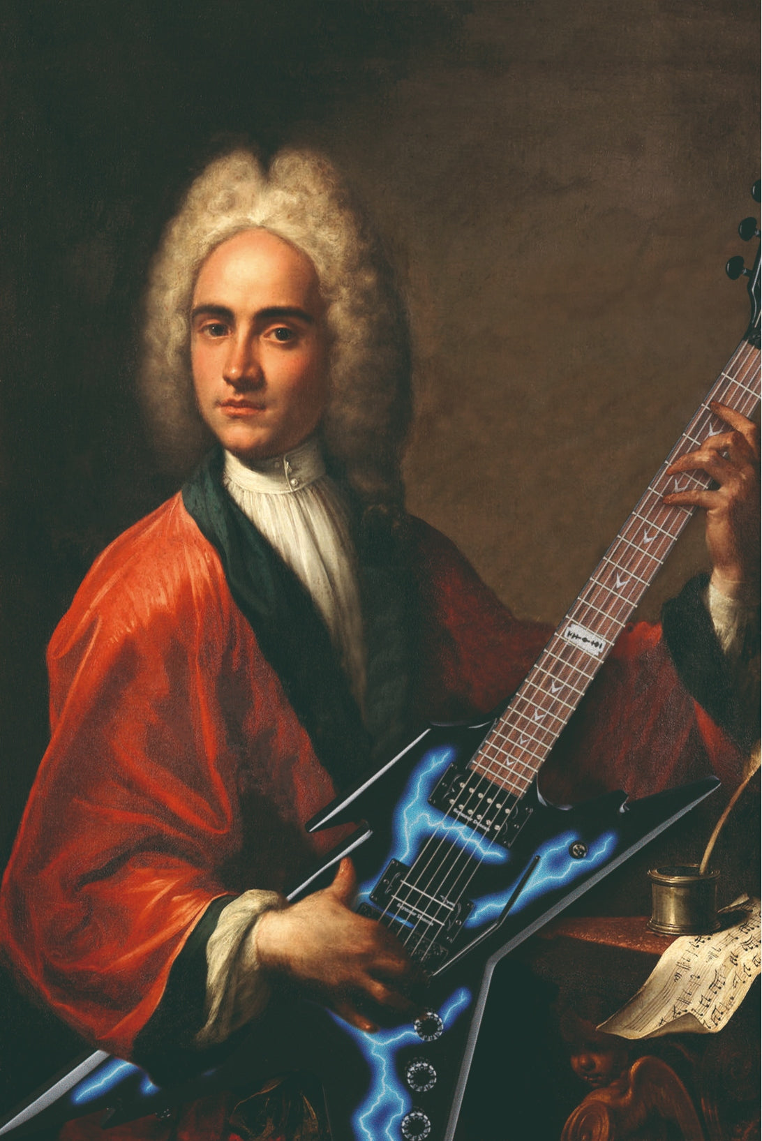 Guitare 5-historical, print-Print-30 x 40 cm-BLUE SHAKER