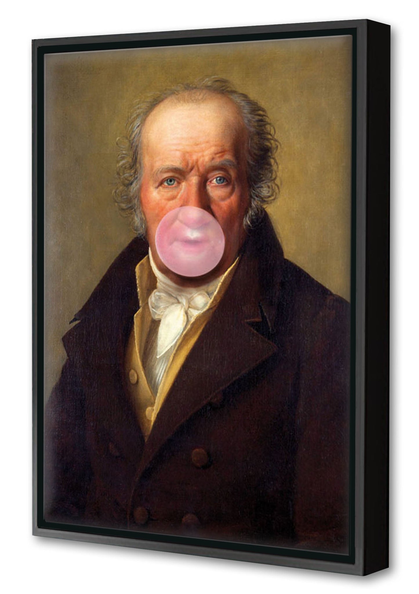 Chewing Gum #2-historical, print-Canvas Print with Box Frame-40 x 60 cm-BLUE SHAKER