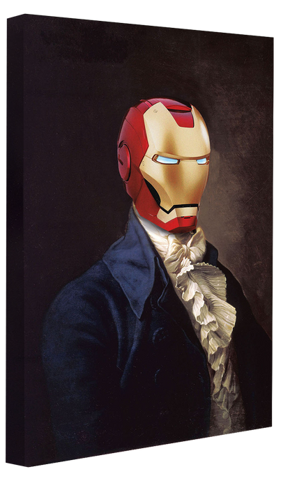Iron Man-historical, print-Canvas Print - 20 mm Frame-50 x 75 cm-BLUE SHAKER