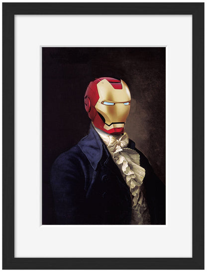 Iron Man-historical, print-Framed Print-30 x 40 cm-BLUE SHAKER