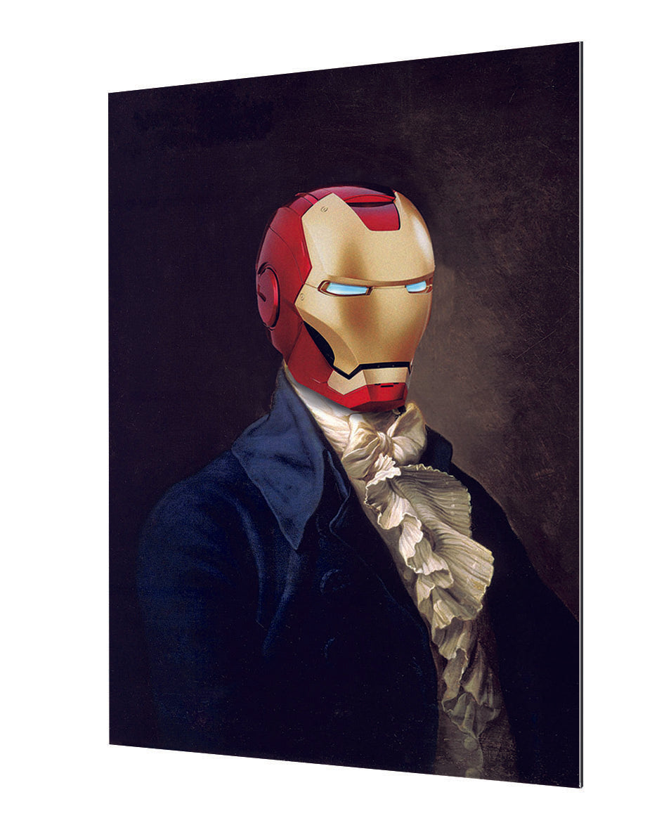 Iron Man-historical, print-Alu Dibond 3mm-40 x 60 cm-BLUE SHAKER