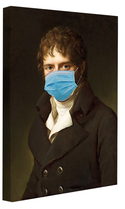 Masque Chirurgical-historical, print-Canvas Print - 20 mm Frame-50 x 75 cm-BLUE SHAKER