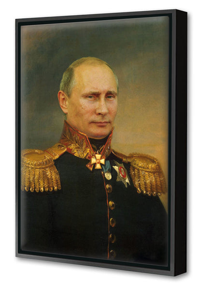 Military Poutine-historical, print-Canvas Print with Box Frame-40 x 60 cm-BLUE SHAKER