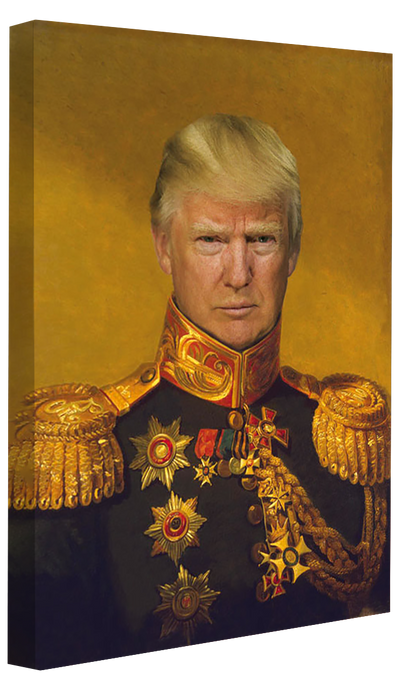 Military Trump-historical, print-Canvas Print - 20 mm Frame-50 x 75 cm-BLUE SHAKER