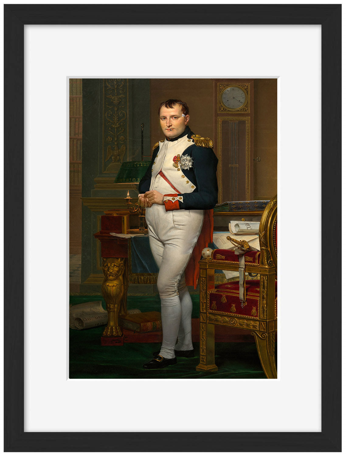 Napoleon Bonaparte-historical, print-Framed Print-30 x 40 cm-BLUE SHAKER
