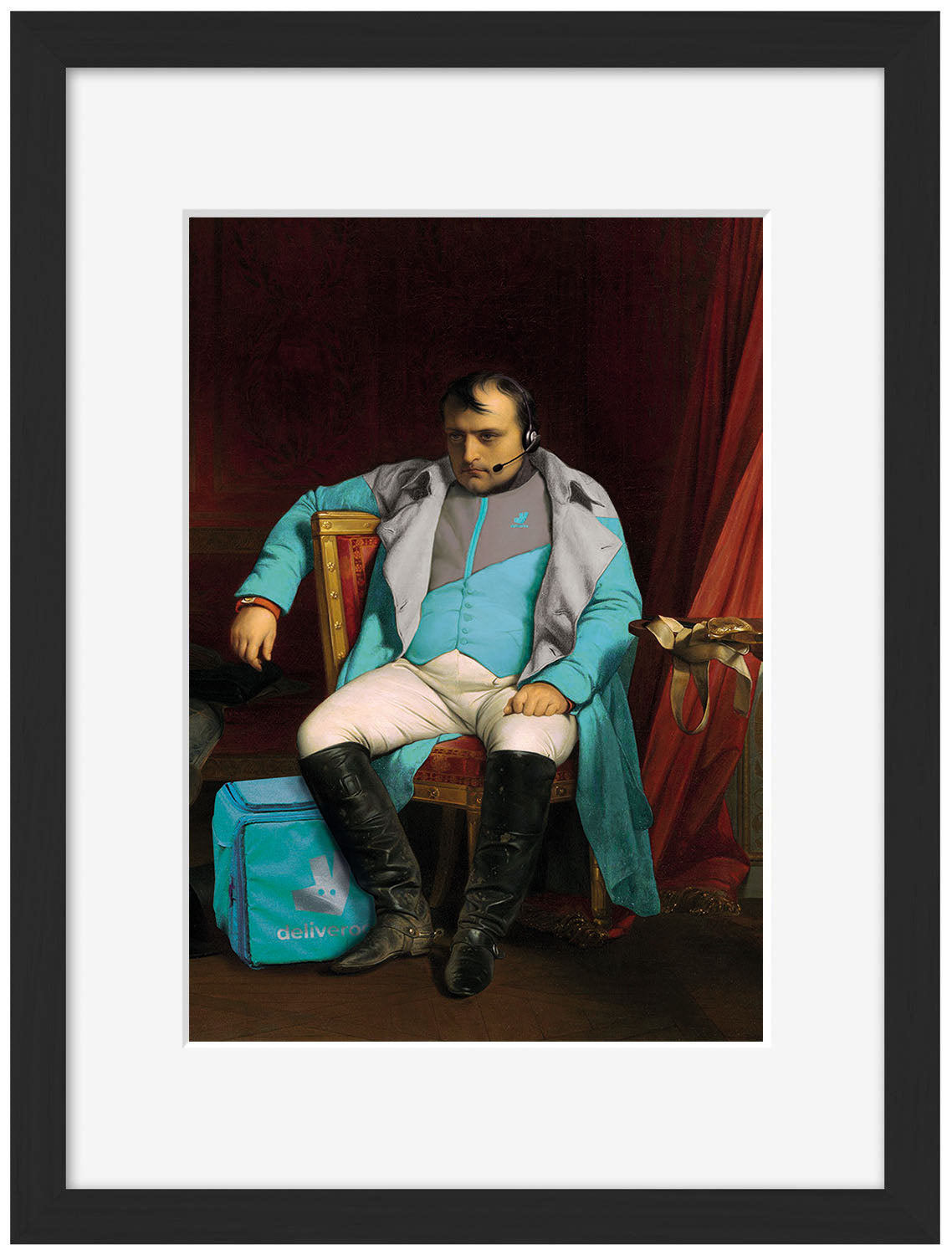 Napoleon Deliveroo-historical, print-Framed Print-30 x 40 cm-BLUE SHAKER