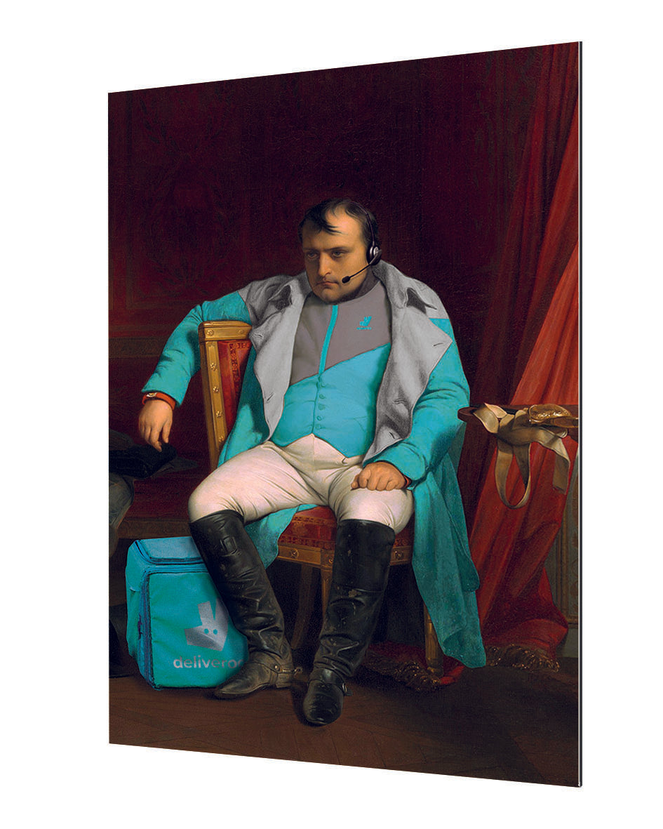 Napoleon Deliveroo-historical, print-Alu Dibond 3mm-40 x 60 cm-BLUE SHAKER