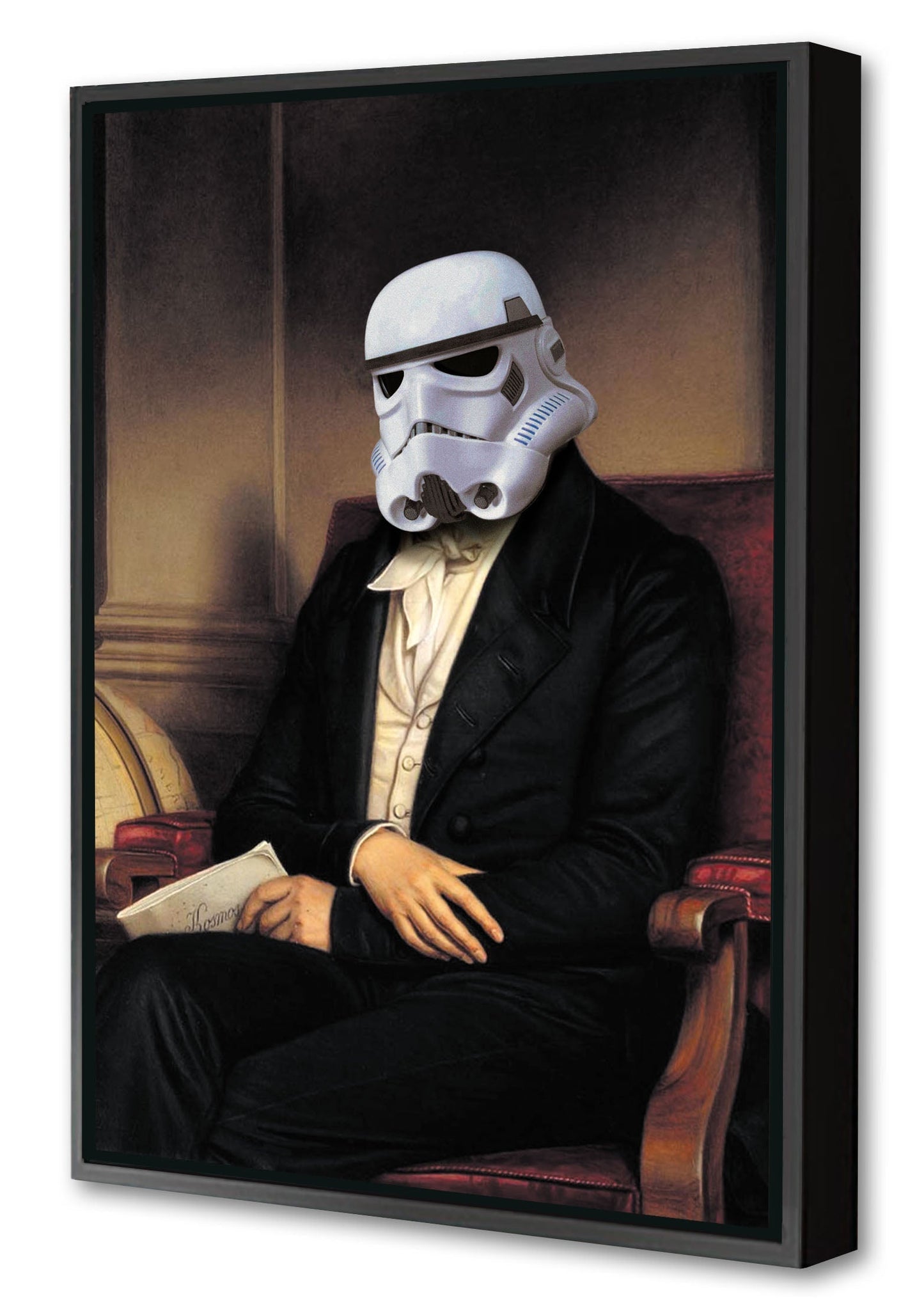 Stormtrooper-historical, print-Canvas Print with Box Frame-40 x 60 cm-BLUE SHAKER