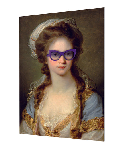 Sunglasses # 3-historical, print-Alu Dibond 3mm-40 x 60 cm-BLUE SHAKER