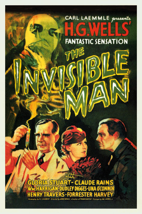 Invisible Man-movies, print-Print-30 x 40 cm-BLUE SHAKER