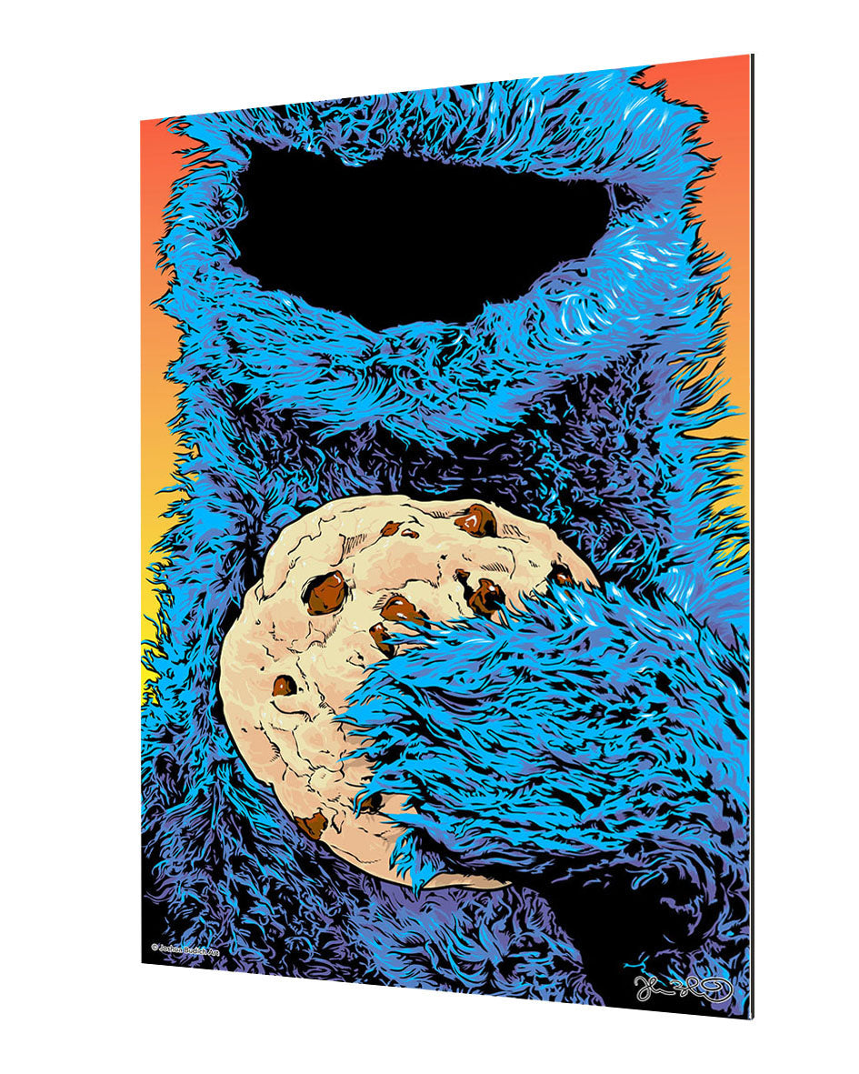 Cookie Monster-joshua-budich, print-Alu Dibond 3mm-40 x 60 cm-BLUE SHAKER