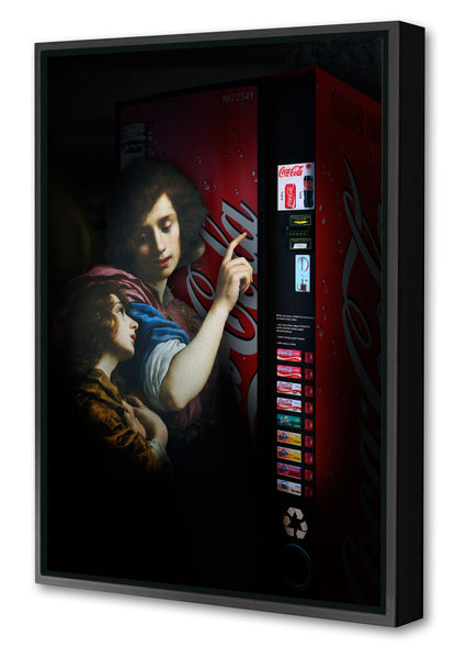 Vending Machine-jose-luis-guerrero, print-Canvas Print with Box Frame-40 x 60 cm-BLUE SHAKER