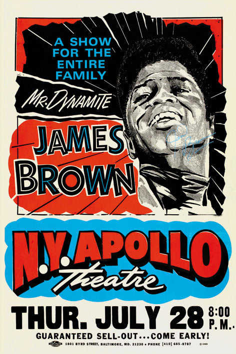 James Brown NY Apollo-concerts, print-Print-30 x 40 cm-BLUE SHAKER