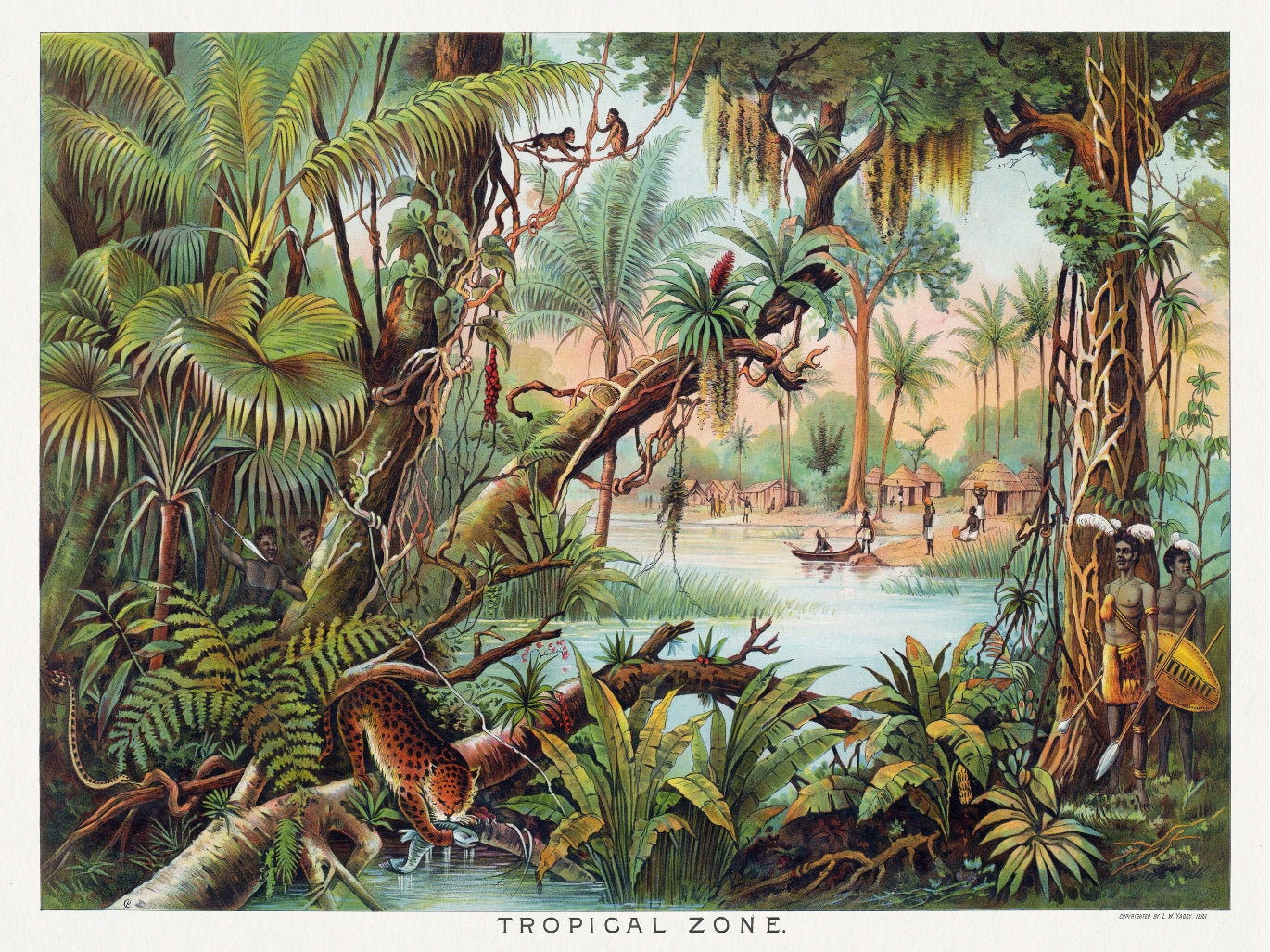 Jungle 3-botanical, print-Print-30 x 40 cm-BLUE SHAKER