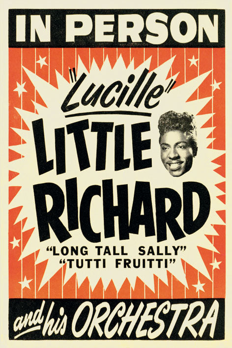 Little Richard-concerts, print-Print-30 x 40 cm-BLUE SHAKER