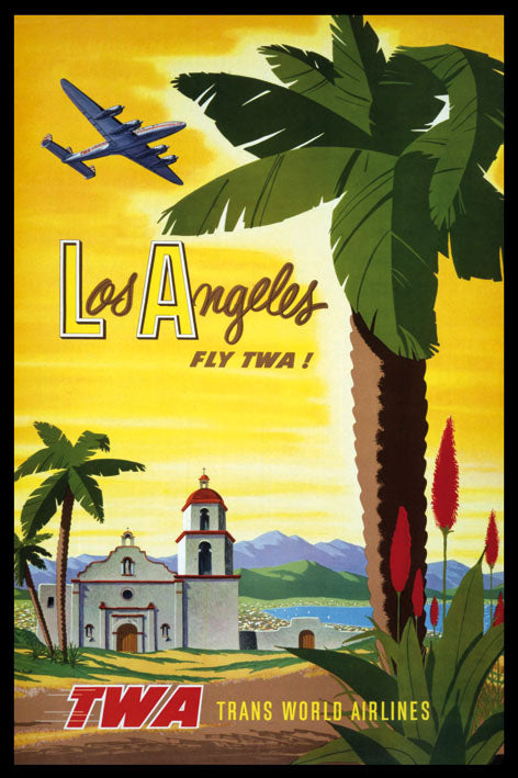 Los Angeles TWA-airlines, print-Print-30 x 40 cm-BLUE SHAKER