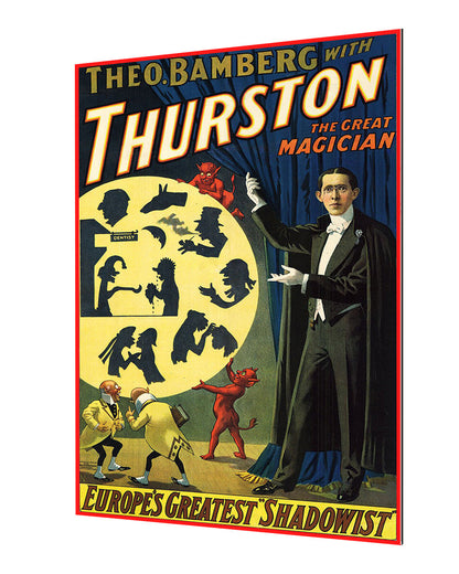 Thurston - Europe Greatest Shadowist-magic, print-Alu Dibond 3mm-40 x 60 cm-BLUE SHAKER