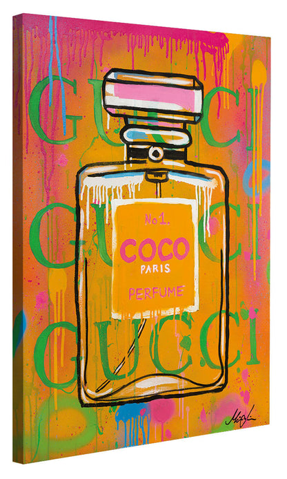 Cocci Perfume-mikael-lindgren, print-Canvas Print - 20 mm Frame-40 x 60 cm-BLUE SHAKER