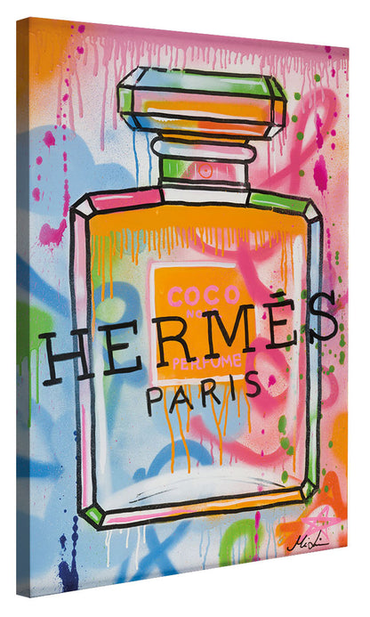 Coco Hermes-mikael-lindgren, print-Canvas Print - 20 mm Frame-40 x 60 cm-BLUE SHAKER