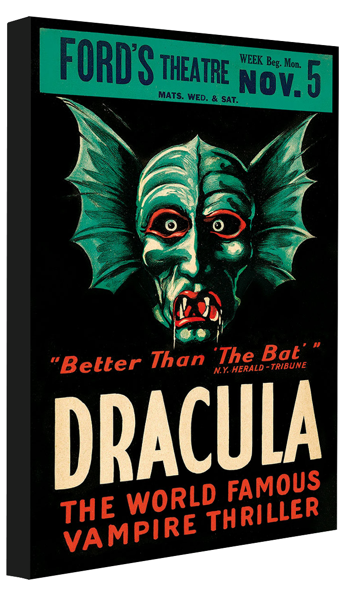 Dracula Ford Theatre-movies, print-Canvas Print - 20 mm Frame-50 x 75 cm-BLUE SHAKER