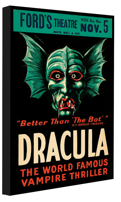 Dracula Ford Theatre-movies, print-Canvas Print - 20 mm Frame-50 x 75 cm-BLUE SHAKER