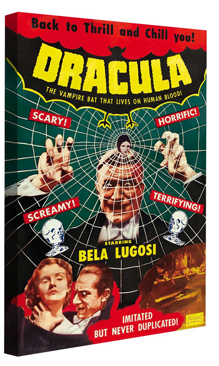 Dracula-movies, print-Canvas Print - 20 mm Frame-50 x 75 cm-BLUE SHAKER