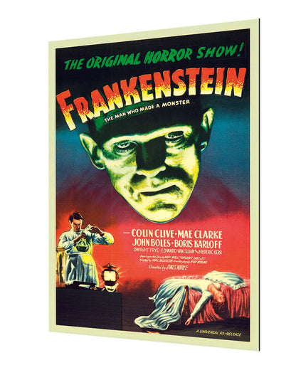 Frankenstein-movies, print-Alu Dibond 3mm-40 x 60 cm-BLUE SHAKER