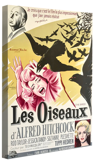 Les Oiseaux-movies, print-Canvas Print - 20 mm Frame-50 x 75 cm-BLUE SHAKER