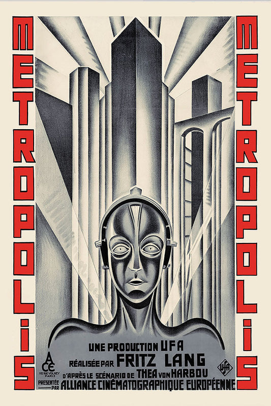 Metropolis Red Grey-movies, print-Print-30 x 40 cm-BLUE SHAKER