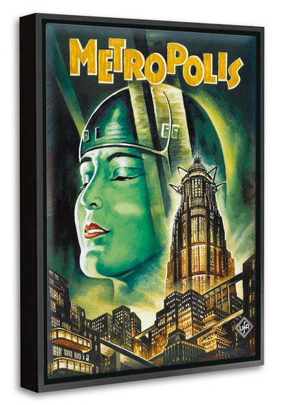 Metropolis-movies, print-Canvas Print with Box Frame-40 x 60 cm-BLUE SHAKER
