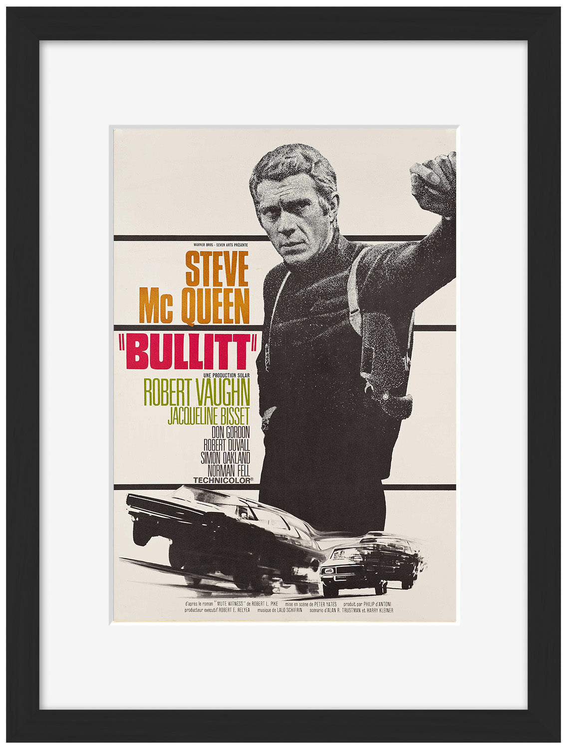 Steve McQuenn – Bullitt-movies, print-Framed Print-30 x 40 cm-BLUE SHAKER