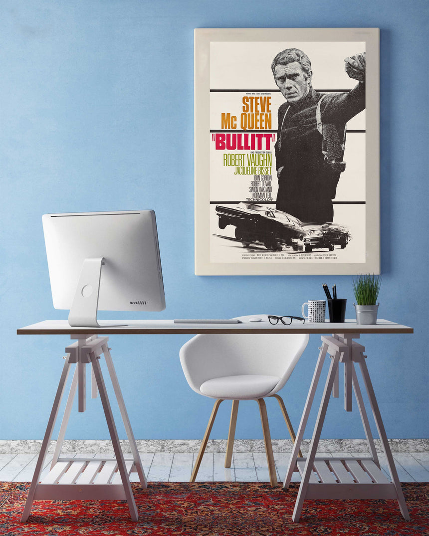Steve McQuenn – Bullitt - Blue Shaker - Poster Affiche -