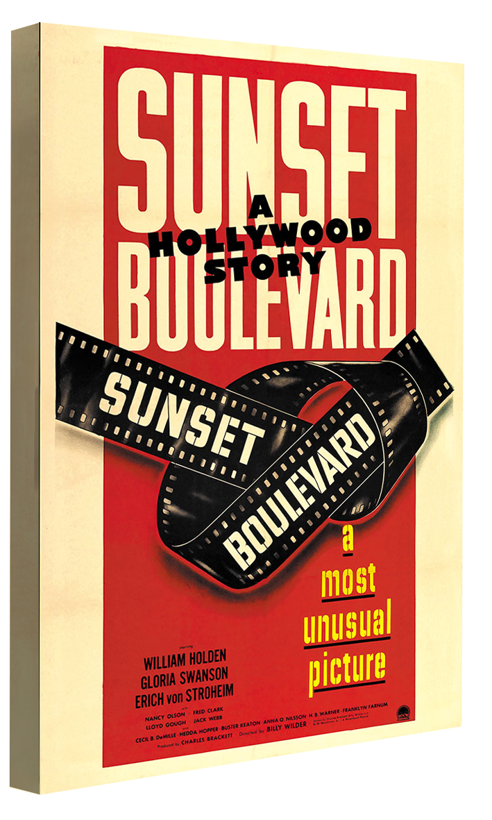 Sunset Boulevard-movies, print-Canvas Print - 20 mm Frame-50 x 75 cm-BLUE SHAKER