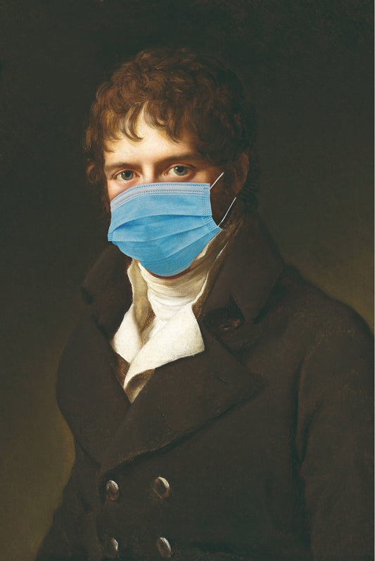 Masque Chirurgical-historical, print-Print-30 x 40 cm-BLUE SHAKER
