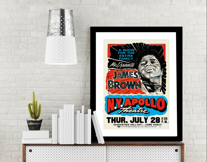 James Brown NY Apollo - Blue Shaker - Poster Affiche -