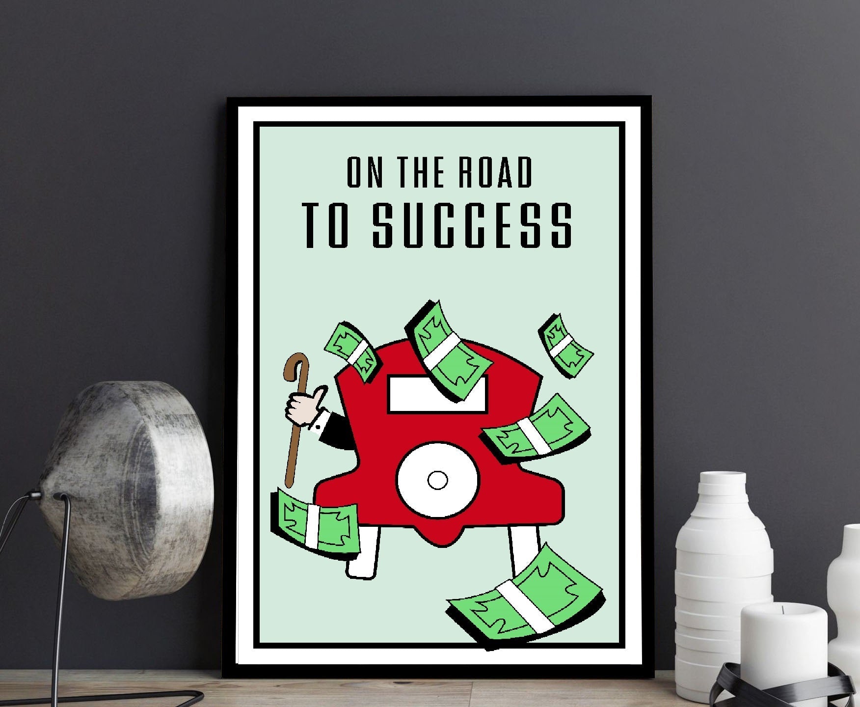 Success this way-monopoly, print-BLUE SHAKER