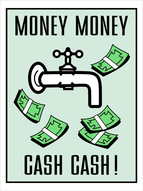 Money Money-monopoly, print-Print-30 x 40 cm-BLUE SHAKER