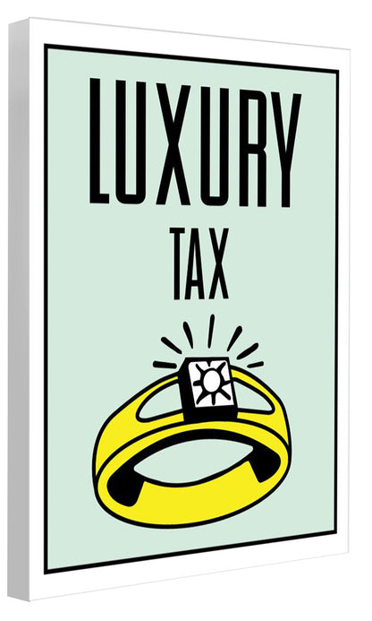 Luxury Tax-monopoly, print-Canvas Print - 20 mm Frame-50 x 75 cm-BLUE SHAKER