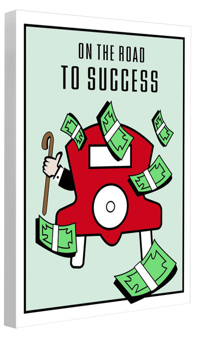on the road to success-monopoly, print-Canvas Print - 20 mm Frame-50 x 75 cm-BLUE SHAKER