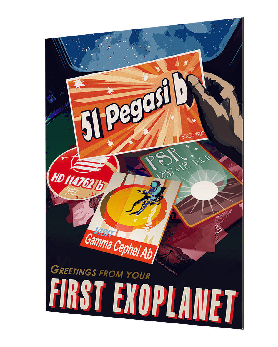 First Exoplanet-nasa, print-Alu Dibond 3mm-40 x 60 cm-BLUE SHAKER