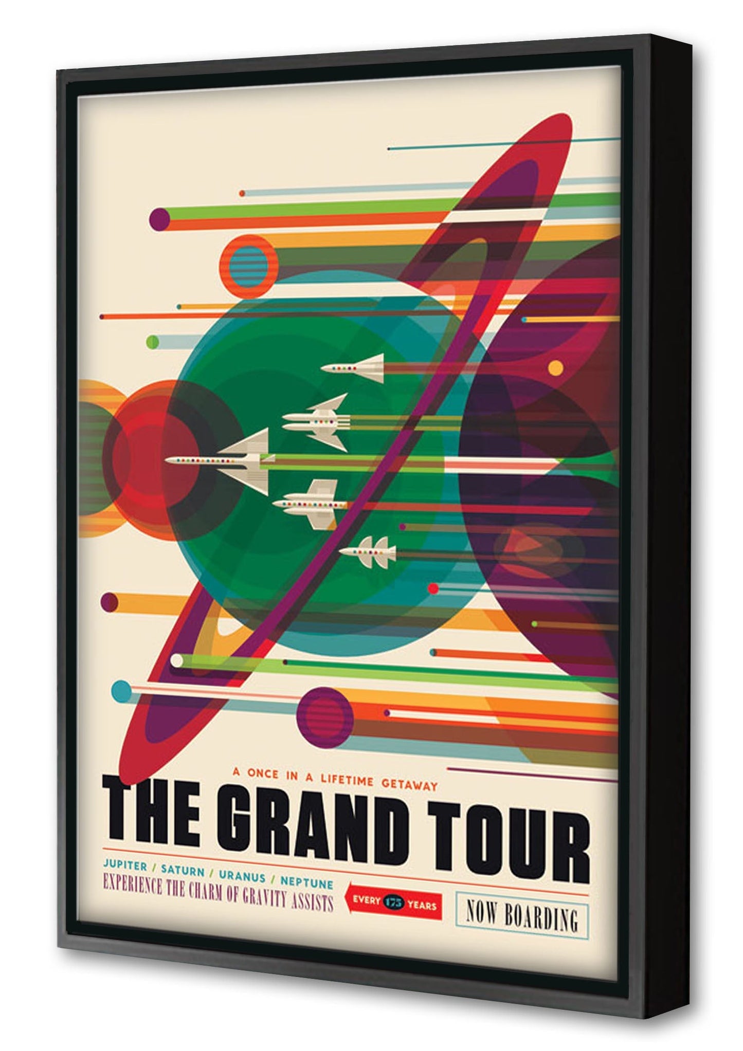 The Grand Tour-nasa, print-Canvas Print with Box Frame-40 x 60 cm-BLUE SHAKER