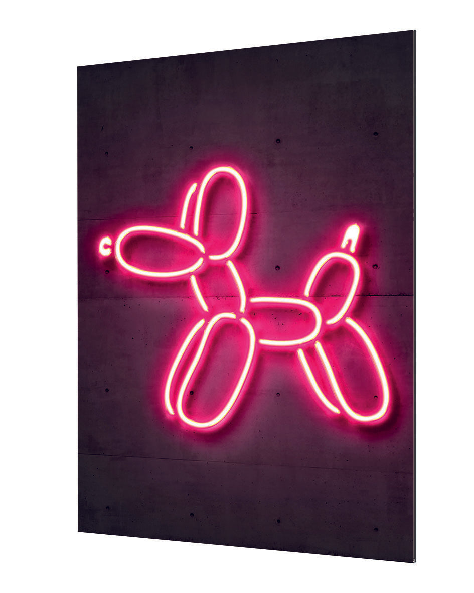 Balloon Dog-neon-art, print-Alu Dibond 3mm-40 x 60 cm-BLUE SHAKER
