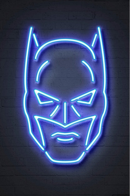 Batman-neon-art, print-Print-30 x 40 cm-BLUE SHAKER