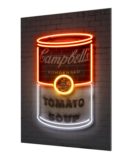Campbells-alt, neon-art, print-Alu Dibond 3mm-40 x 60 cm-BLUE SHAKER