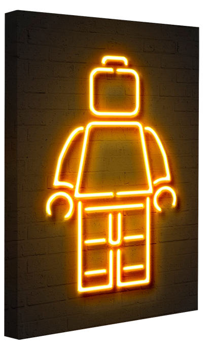 Lego-alt, neon-art, print-Canvas Print - 20 mm Frame-50 x 75 cm-BLUE SHAKER