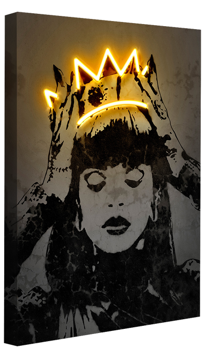 Rihanna-neon-art, print-Canvas Print - 20 mm Frame-50 x 75 cm-BLUE SHAKER