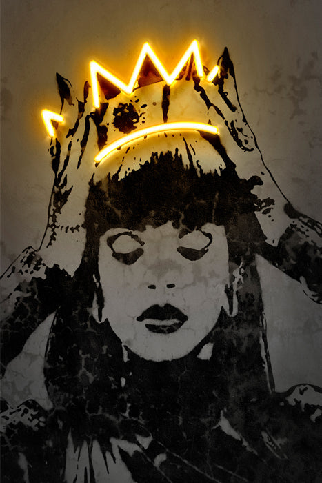 Rihanna-neon-art, print-Print-30 x 40 cm-BLUE SHAKER