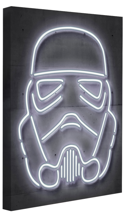Stormtrooper-alt, neon-art, print-Canvas Print - 20 mm Frame-50 x 75 cm-BLUE SHAKER