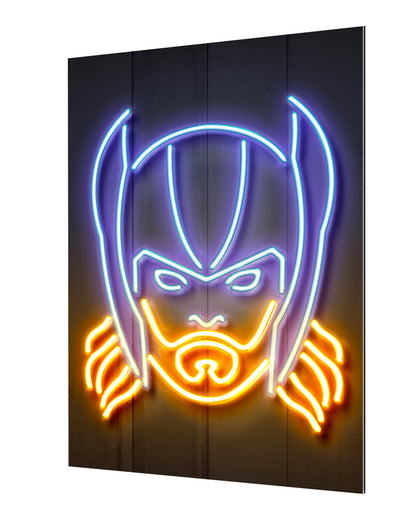 Thor-neon-art, print-Alu Dibond 3mm-40 x 60 cm-BLUE SHAKER